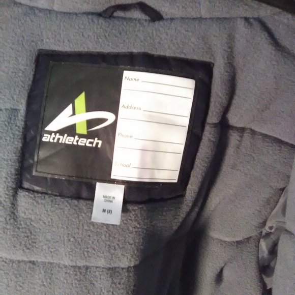 Athletech Performance Outerwear Boys Jacket Hoodie Color Black Size 8 Medium - Picture 5 of 7